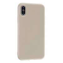 Carcasă de protecție din silicon pentru iPhone X / XS - bej