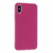 Carcasă de protecție din silicon pentru iPhone XS Max - fucsia