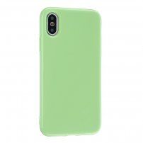 Carcasă de protecție din silicon pentru iPhone XS Max - verde deschis