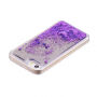 Carcasă de protecţie, cu paiete plutind, pentru Apple iPhone SE (2016) / 5S / 5 - violet cu inimioare