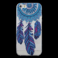 Carcasă de protecţie, din plastic moale, pentru Apple iPhone SE (2016) / 5 / 5S - albastru dreamcatcher