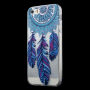 Carcasă de protecţie, din plastic moale, pentru Apple iPhone SE (2016) / 5 / 5S - albastru dreamcatcher