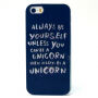 Carcasă din plastic moale, pentru Apple iPhone SE (2016) / 5S / 5 - allways be a unicorn