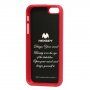 MERCURY GOOSPERY husă de protecție cu sclipici pentru iPhone 5 / 5S / SE (2016) - roșu