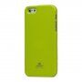 MERCURY GOOSPERY husă de protecție cu sclipici pentru iPhone 5 / 5S / SE (2016) - verde