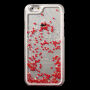 Carcasă de protecţie, cu paiete mobile, pentru Apple iPhone 6 / 6S - inimioare roşii