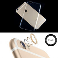 Carcasă subţire ENKAY, cu protecţie de oţel pentru lentilă, pentru Apple iPhone 6 / 6S – neagră