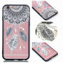 Carcasă de protecţie, din plastic, cu ramă neagră, pentru Apple iPhone 6 / 6S - dreamcatcher cu puf