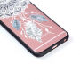 Carcasă de protecţie, din plastic, cu ramă neagră, pentru Apple iPhone 6 / 6S - dreamcatcher cu puf