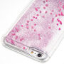 Carcasă cu paiete plutitoare, pentru Apple iPhone 6S Plus / 6 Plus - inimioare violet