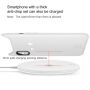 Încărcător wireless QI BASEUS, în stil donut, pentru iPhone - alb