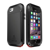 Husă subţire LOVE MEI, rezistentă la apă / praf, cu ramă metalică, pentru Apple iPhone 6/6S