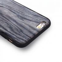 Carcasă de protecţie, cu design de lemn, pentru Apple iPhone 6 Plus / 6S Plus - gri