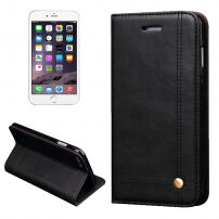 Husă flip de protecţie, din piele artificială, pentru Apple iPhone 6 Plus / 6S Plus - negru