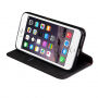 Husă flip de protecţie, din piele artificială, pentru Apple iPhone 6 Plus / 6S Plus - negru