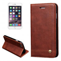 Husă flip de protecţie, din piele artificială, pentru Apple iPhone 6 Plus / 6S Plus - maro