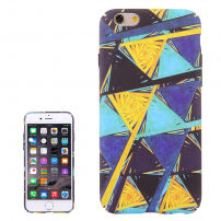 Carcasă de protecţie, din plastic, pentru Apple iPhone 6 Plus / 6S Plus - triunghiuri galbene