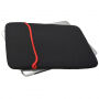 Plic din neopren cu două fețe, pentru ambele feţe, pentru iPad până la 13" / MacBook până la 14" - roşu / negru