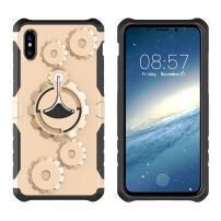 Husă de protecţie outdoor, cu bande detaşabilă pentru mână, pentru Apple iPhone XS / iPhone X - auriu