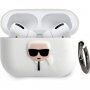 Karl Lagerfeld Karl Head husă din silicon pentru AirPods Pro - alb