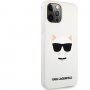 Karl Lagerfeld Choupette Head husă din silicon pentru iPhone 12 Pro Max - alb