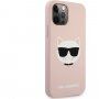 Karl Lagerfeld Choupette Head husă din silicon pentru iPhone 12 Pro Max - roz
