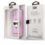 Karl Lagerfeld Choupette Head Glitter husă pentru iPhone 12 Pro Max - roz
