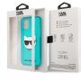 Karl Lagerfeld Choupette Head husă pentru iPhone 12 Pro Max - turcoaz