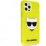 Karl Lagerfeld Choupette Head husă pentru iPhone 12 Pro Max - galben neon