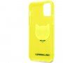 Karl Lagerfeld Choupette Head husă pentru iPhone 12 Pro Max - galben neon