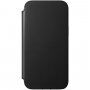 Nomad Rugged Folio carcasă flip din piele cu MagSafe pentru iPhone 12 Pro Max - negru