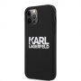 Karl Lagerfeld Stack White Logo husă din silicon pentru iPhone 12 Pro Max - negru