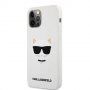 Karl Lagerfeld Choupette Head husă din silicon pentru iPhone 12 Pro Max - alb