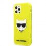 Karl Lagerfeld Choupette Head husă pentru iPhone 12 Pro Max - galben neon