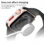 Carcasă de protecție sclipitoare cu sticlă securizată pentru Apple Watch 44mm - argintiu