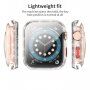 Carcasă de protecție sclipitoare cu sticlă securizată pentru Apple Watch 40mm - argintiu