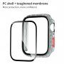 Carcasă de protecție sclipitoare cu sticlă securizată pentru Apple Watch 44mm - gri