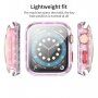 Carcasă de protecție sclipitoare cu sticlă securizată pentru Apple Watch 38mm - roz