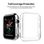 Husă cu protecție pentru ecran pentru Apple Watch 42mm - transparentă