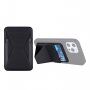 Buzunar magnetic pentru card cu stand pentru iPhone - negru