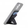 Buzunar magnetic pentru card cu stand pentru iPhone - negru