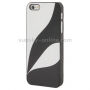 Carcasă de protecţie, din plastic, pentru Apple iPhone 5 / 5S / SE (2016) - negru / alb