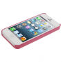 Carcasă de protecţie, din plastic, pentru Apple iPhone 5 / 5S / SE (2016) - roz / galben