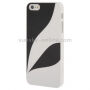 Carcasă de protecţie, din plastic, pentru Apple iPhone 5 / 5S / SE (2016) - alb / negru