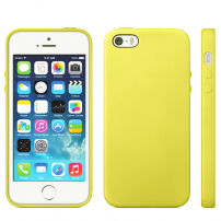 Carcasă cu design original Apple, pentru iPhone 5 / 5S / SE (2016) - galben