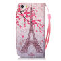 Husă flip de protecţie, pentru Apple iPhone SE (2016) / 5S / 5 - Turnul Eiffel