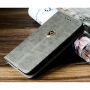 Husă flip de protecţie, din piele artificială, pentru Apple iPhone 5 / 5S / SE (2016) - gri