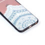 Carcasă de protecţie, din plastic, cu ramă neagră, pentru Apple iPhone 6S Plus / 6 Plus - broderie alb-albastru