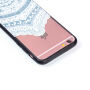 Carcasă de protecţie, din plastic, cu ramă neagră, pentru Apple iPhone 6S Plus / 6 Plus - broderie alb-albastru