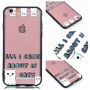 Carcasă de protecţie, din plastic, cu ramă neagră, pentru Apple iPhone 6S Plus / 6 Plus - all I care about is cats